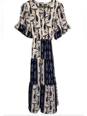 Fig & Flower printed midi dress